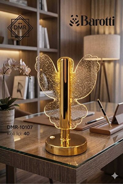 BAROTTİ Kristal LED masa lambası, dokunmatik kontrol, 3 mod, USB şarj