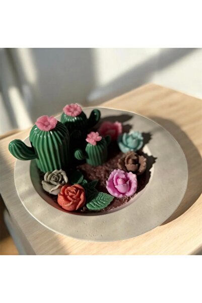 Lumera Candle Büyük dekoratif taştozu saksıda el yapımı kokulu dekoratif hedi...