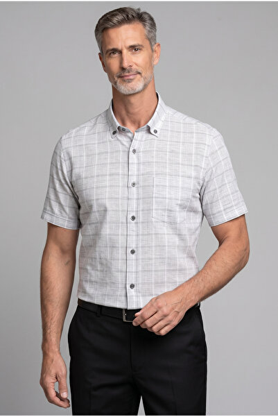 AtlasGiyim Men's Classic Cut Short Sleeve Shirt with Pockets (New Season)