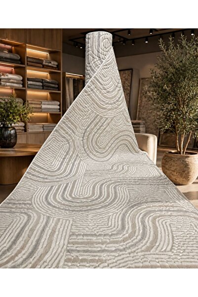 Dinarsu Yıkanabilir Kaymaz Tabanlı Patchwork Desenli Dekoratif Halı