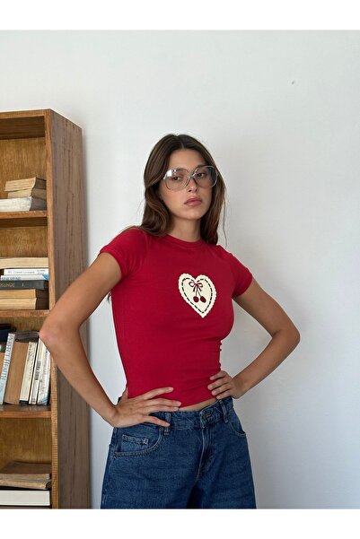 ZAVIXO Γυναικείο κομψό μπλουζάκι με στάμπα, 100% βαμβάκι, μίνιμαλ στυλ