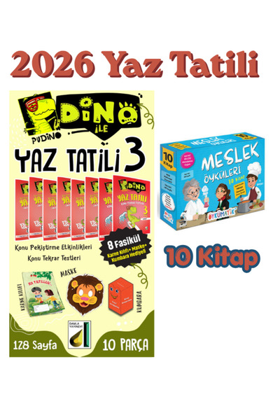 Damla Yayınevi Damla 3.Sınıftan 4.Sınıfa Geçenler İçin Tatil Kitabı - Meslek ...