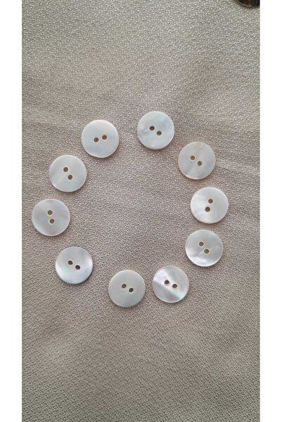 ILERI EUROPE Natural Trokas Optical Genuine Pearl Mussel Shell Button 12 mm 1...