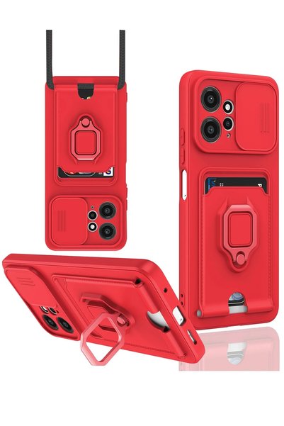 New Face ILKESHOP حافظة سيليكون جديدة لهاتف Redmi Note 12 4G مع حامل بطاقات ز...