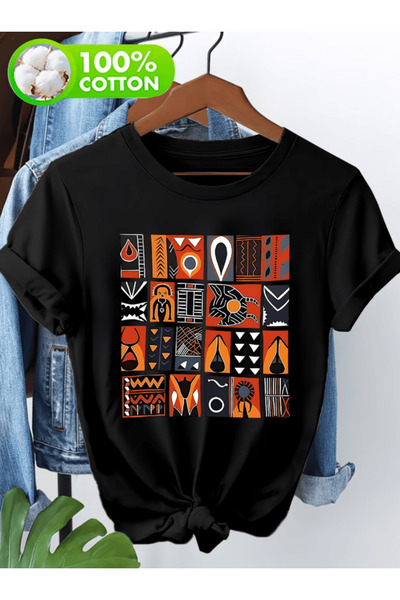 one button Tricou supradimensionat premium cu imprimeu în stil retro, cu desi...