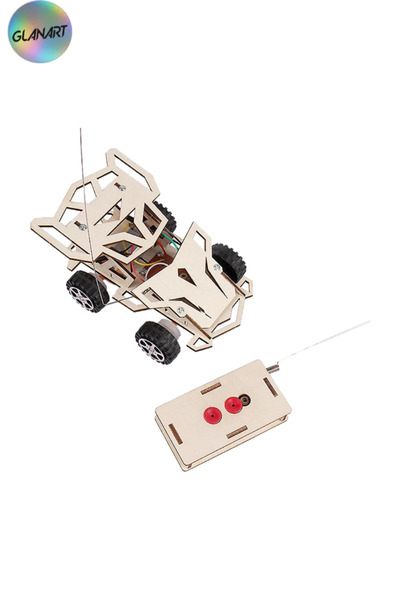 Glanart robotik kendin yap uzaktan kumandalı araba yapım seti çocuklar için