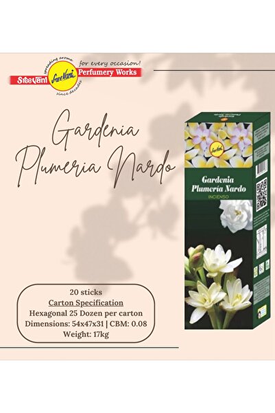 hexagon çubuk tütsü gardenia plumeria nardo