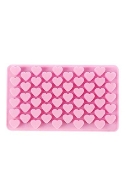 OTHE 2PIECES 55-Cavity Pink Heart-Shaped Silicone Ice Mold
