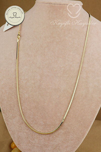 Keyifli Hayaller Xuping Kolye - Vip Xuping 2mm Üçgen Yılan Zincir 14K Gold 59...