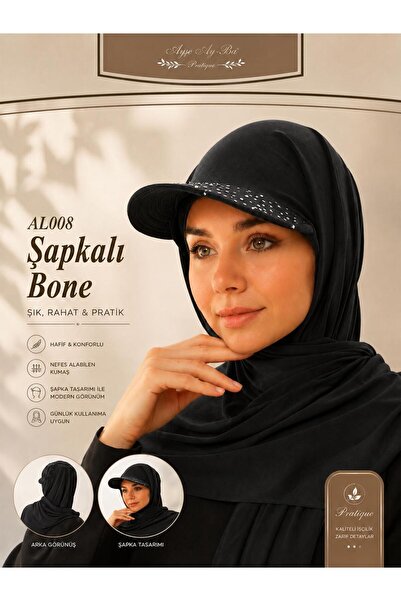 mikam ŞAPKALI TAMAMEN TAŞLI BONE ŞAL