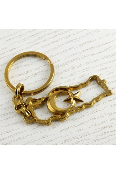 ZERO LAND Ilkeshop Moon Star Metal Keychain (222739) - Yellow