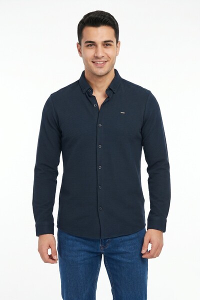 FOTERMAN Men's Sport Slim Fit Long Sleeve Shirt Bgl-St05440