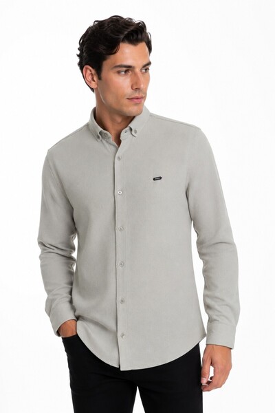 FOTERMAN Men's Sport Slim Fit Long Sleeve Shirt Bgl-St05438