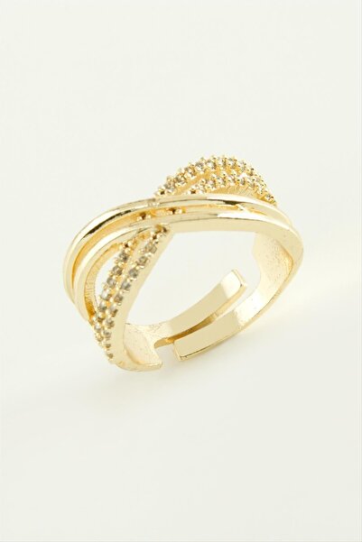 ZERO LAND Ilkeshop Infinity Zircon (02825) Stone Ring-Yellow