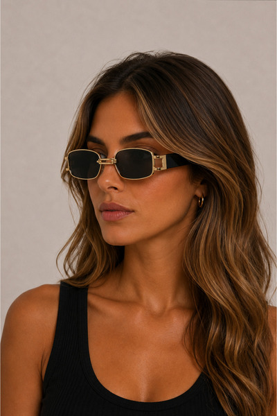 Unisex Siyah Vintage Retro Güneş Gözlüğü