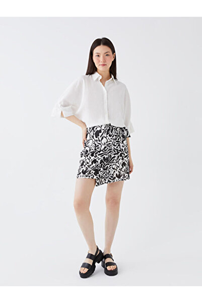 LC Waikiki Patterned Women's Skirt with Tie Detail