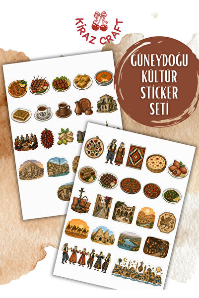 Kiraz Craft Güneydoğu Kültür Sticker Seti – Laptop, Defter, Tablet ve Ajanda ...