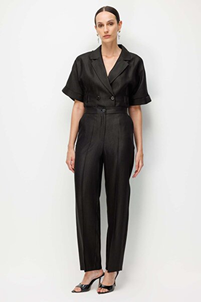 Ekol Wide Leg Trousers with Elastic Waist