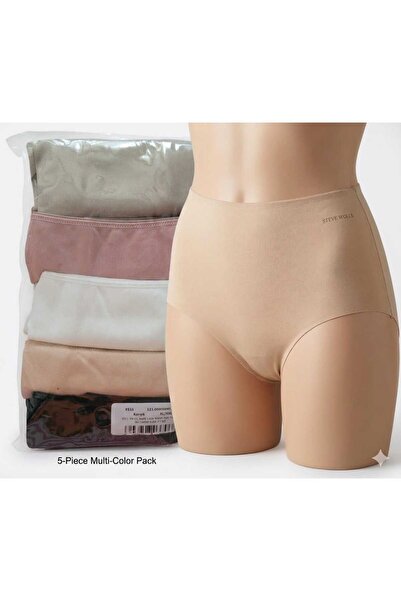 HİZORA SOFT Lazer Kesim Tam Yüksek Bel Toparlayıcı Külot 5li paket