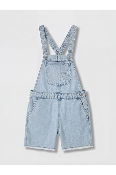 LC Waikiki Nevavm Girl's Jean Shorts Salopet with a Difference
