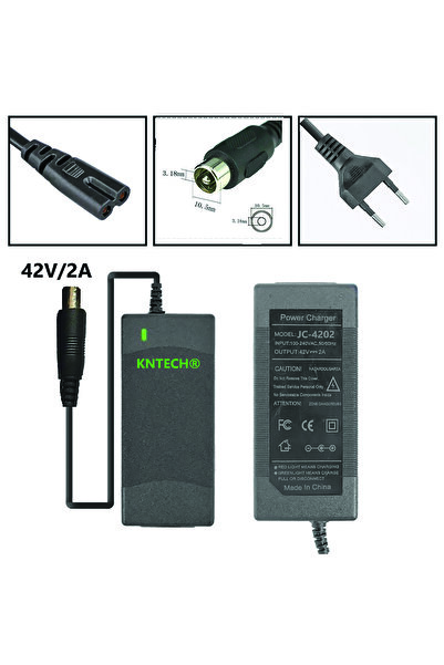 KNTECH Incarcator trotineta electrica Li-Ion 42V/ 2A conector 8X10.5 mm(RCA) ...