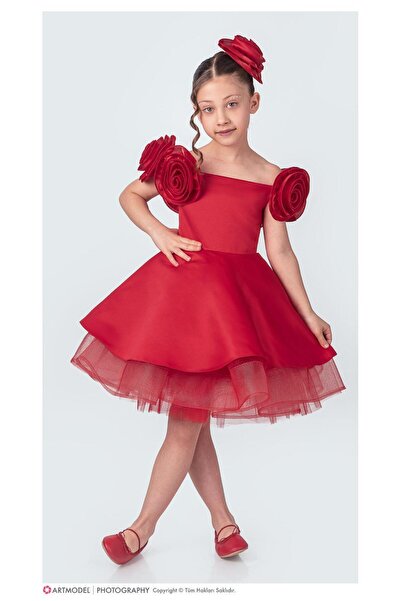 strapless open back dress Flower Girl Dress Knee Length Toddler 1st Birthday Party J415 – DreamyVow main image 1