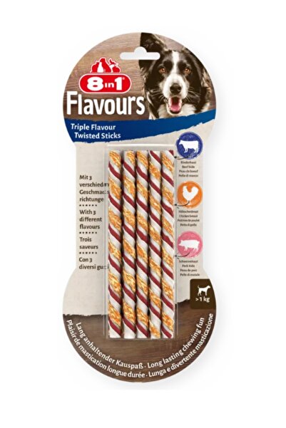8in1 Flavours Triple Flavour Twisted Sticks Üçlü Lezzet Çubukları 70 Gr.