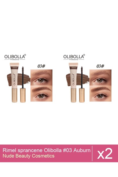 Makeup Set 2x Rimel sprancene Olibolla #03 Auburn