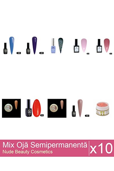 Makeup Set Mix 10 produse Nail Oja: Oja semipermanentă Global Fashion, Gel po...