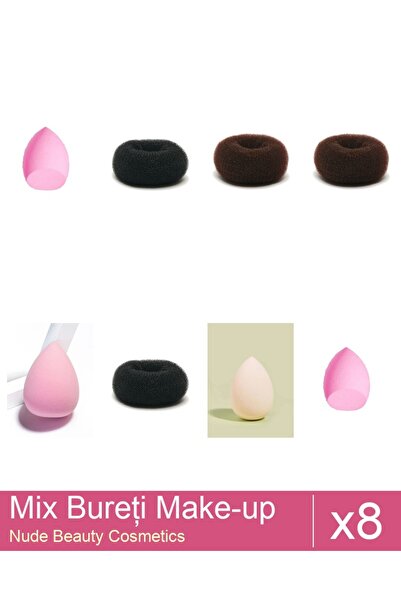 Makeup Mix Set 8 products Sponges: Extra-soft sponge for make-up, nude, Brown...