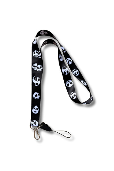 gokmentoy Cute Scary Face Patterned Neck Lanyard – Card Holder & Keychain & P...