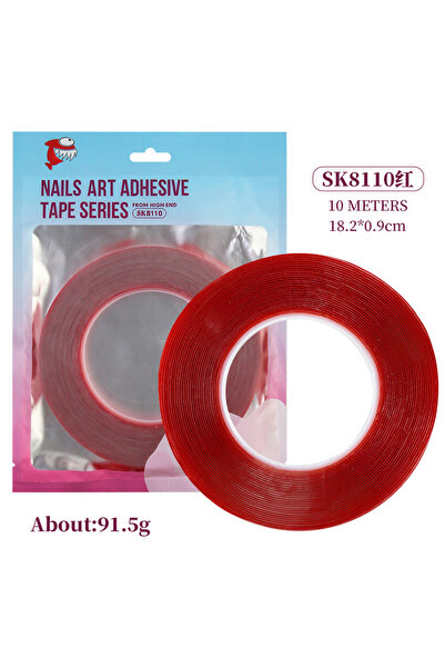 choice2 02-Red 5/10Sheet Nail Double-Side Adhesive Tape for Nails Tips Holder...