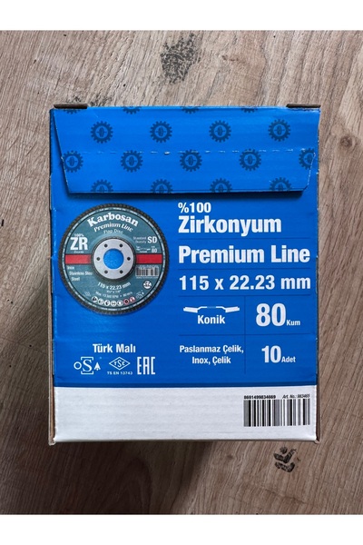 KARBOSAN Zirkonyum 115x22.23 80 Kum Flap Disk (10’lu)