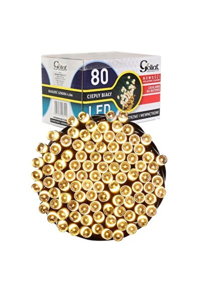 Goliat Set lumini de Crăciun 80 LED-uri cu temporizator, Goliat, alb cald, 4.8m
