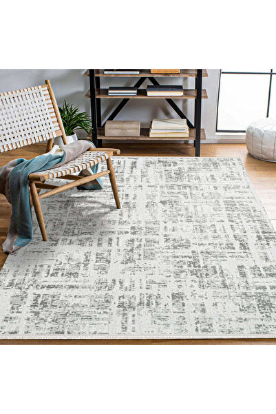 halinet Halı.Net Gray Modern Washable Non-Slip Living Room Carpet Cr-Londra-1...