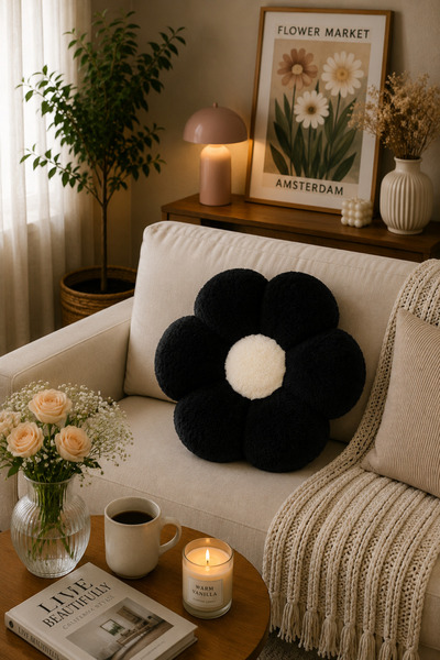 Pabtex Perna decorativa de plus in forma de flori 40 cm