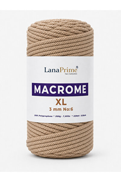 Lanaprime Шнур за макраме (3мм) 230м. Полипропиленов плик 200 гр.