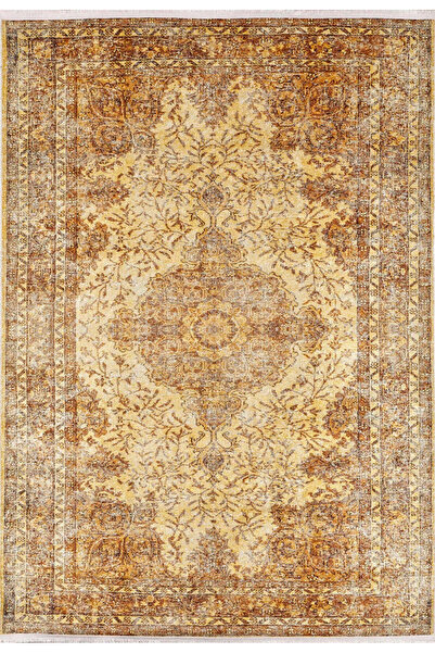 halinet Halı.Net Multi-Colored Vintage Antique Washable Non-Slip Living Room ...