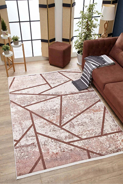 halinet Halı.Net Mink Modern Washable Non-Slip Living Room Carpet Haln-Hln1793