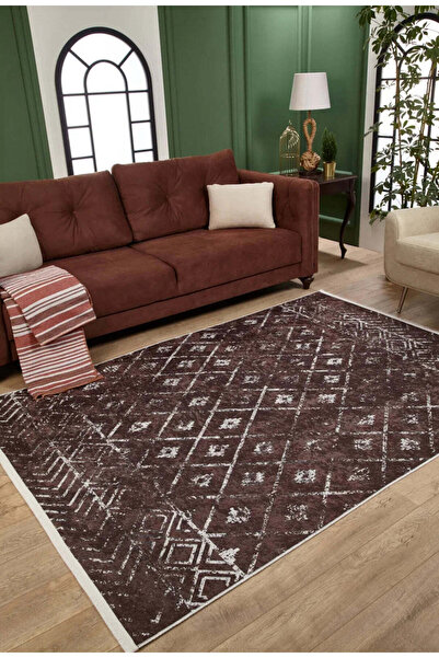 halinet Halı.Net Multi-Colored Ethnic Bohemian Washable Non-Slip Living Room ...
