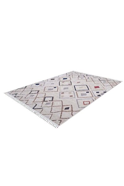 halinet Halı.Net Cream Modern Washable Non-Slip Living Room Carpet Haln-Hln5017