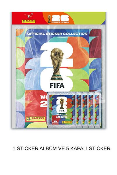 TOYFEST STICKER ALBUM + 5 Paket (35 Sticker) FIFA World Cup 2026 Panini Resmi...
