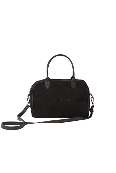 vintplus KANVAS BOWLİNG ÇANTA - SİYAH