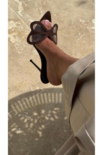 Naz Luxury Shoes LEXA TOPUKLU TERLİK KAHVERENGİ
