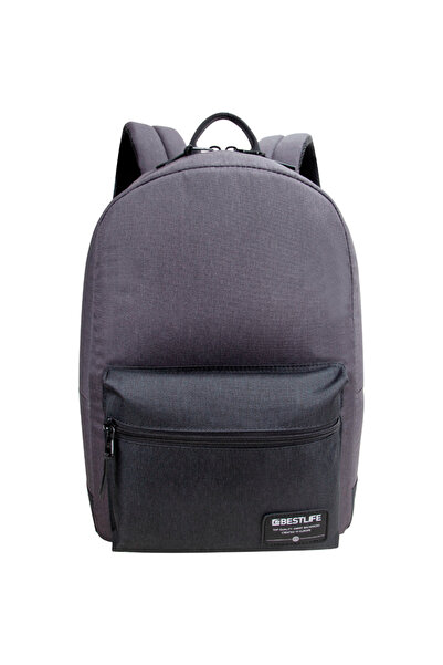 BESTLİFE Audrey Backpack , 42x28x16cm, 14.1 inch laptop compartment, gray