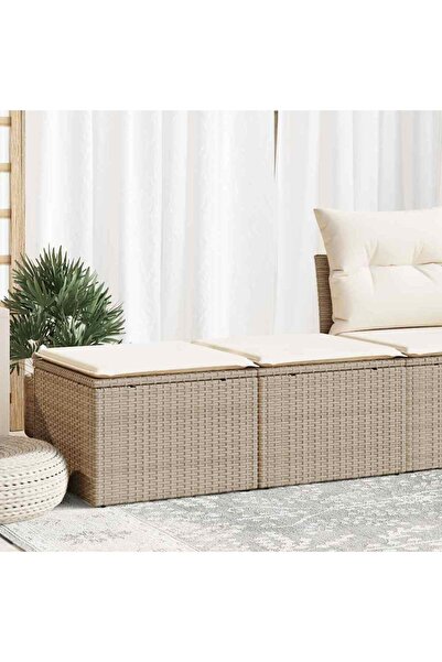 vidaxl Set canapele gradina cu perne 2 piese bej poliratan/lemn acacia