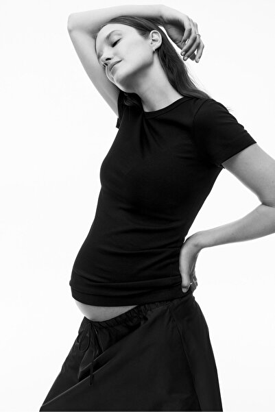 H&M MAMA Ribanalı Jarse Tişört