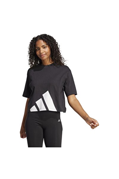 adidas Γυναικείο Κοντομάνικο Μπλουζάκι Boyfriend με Μεγάλο Λογότυπο S