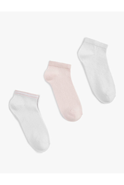 Koton 3-Piece Basic Set of Cotton Booties Socks