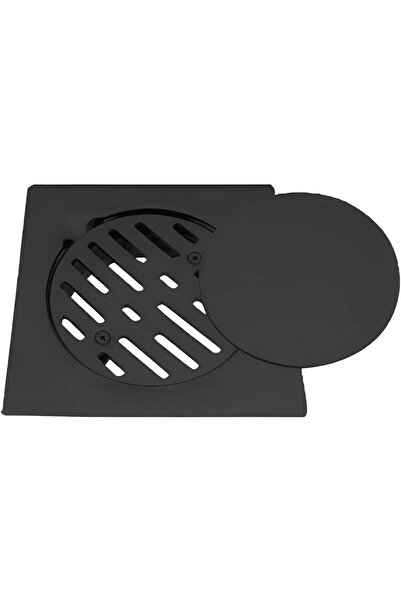 Raco Siena 15x15cm Matte Black Floor Drain Set, Stainless Steel Shower Drain ...